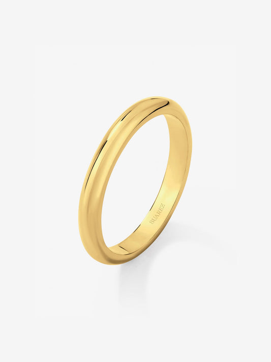 Alianza de boda de oro amarillo de 18K