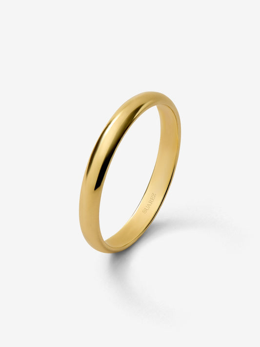 Alianza de boda de oro amarillo de 18K