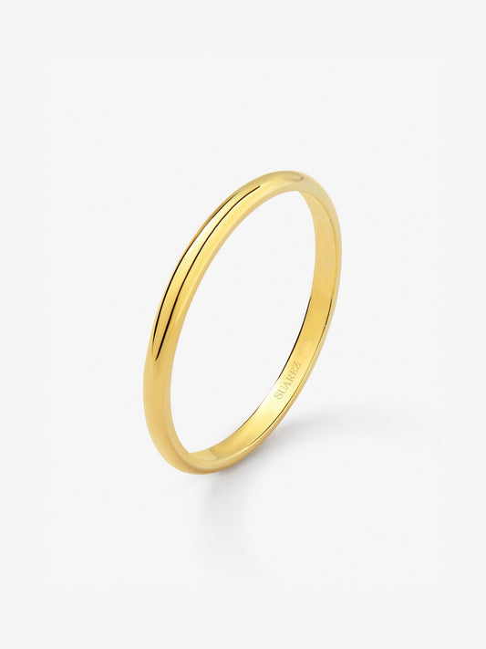 Alianza de boda de oro amarillo de 18K