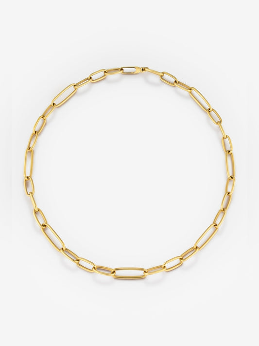 Collar eslabones mediano de oro amarillo de 18K