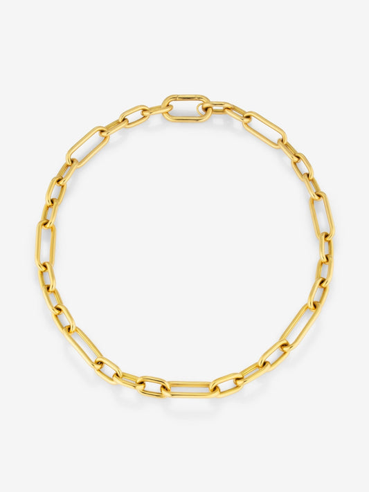 Collar eslabones grande oro amarillo de 18K