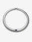 Collar tubogas de plata 925 con amatista morada