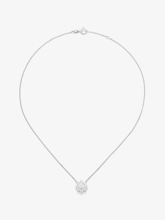 Colgante de oro blanco de 18K con diamante en talla brillante con un total de 0,25 cts