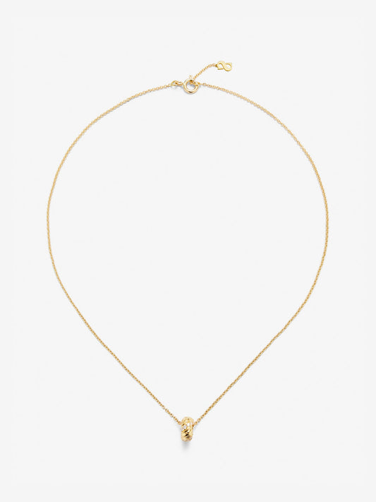 Colgante de oro amarillo de 18K con diamantes blancos en talla brillante de 0,18 cts