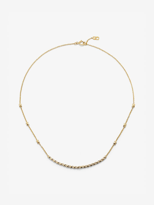 Colgante de oro amarillo de 18K con 18 diamantes en talla brillante con un total de 0,25 cts