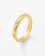 Anillo de oro amarillo de 18K con 3 diamantes en talla brillante con un total de 0,09 cts
