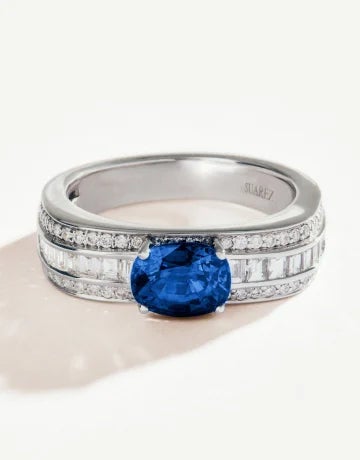 Anillos con zafiros