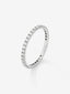 Alianza entera de oro blanco de 18K con 40 diamantes en talla brillante con un total de 0,38 cts