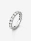 Alianza entera de oro blanco de 18K con 18 diamantes en talla brillante con un total de 2,5 cts