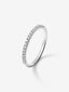 Half ring in 18K white gold with 19 brilliant-cut diamonds with a total of 0.15 cts