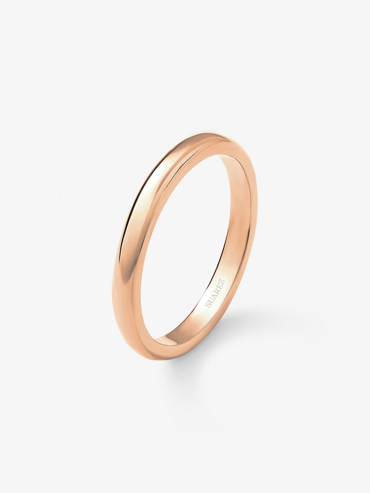 Alianza de boda de oro rosa de 18K
