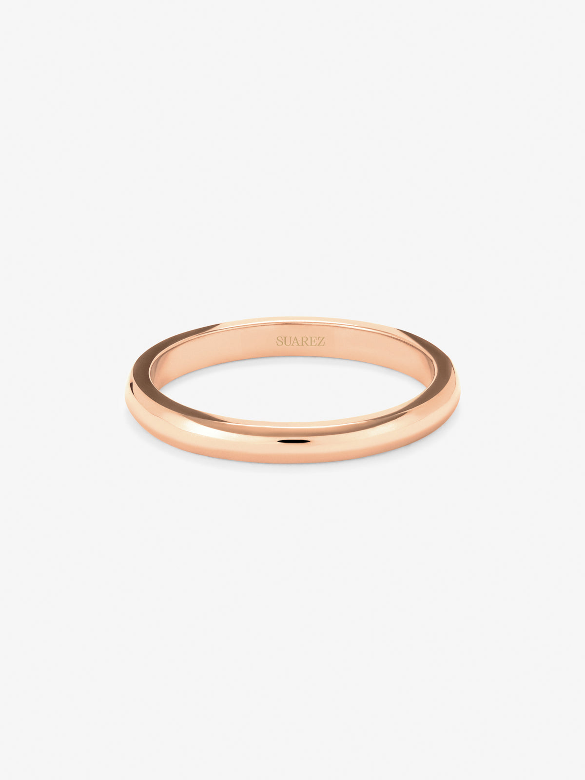 Alianza de boda de oro rosa de 18K