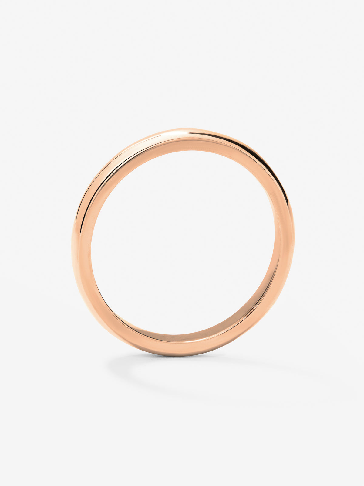 Alianza de boda de oro rosa de 18K
