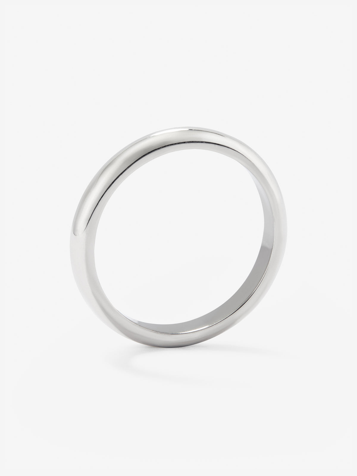 Alianza de boda de oro blanco de 18K