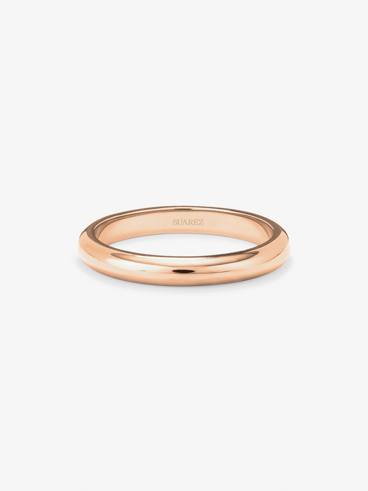 Alianza de boda de oro rosa de 18K