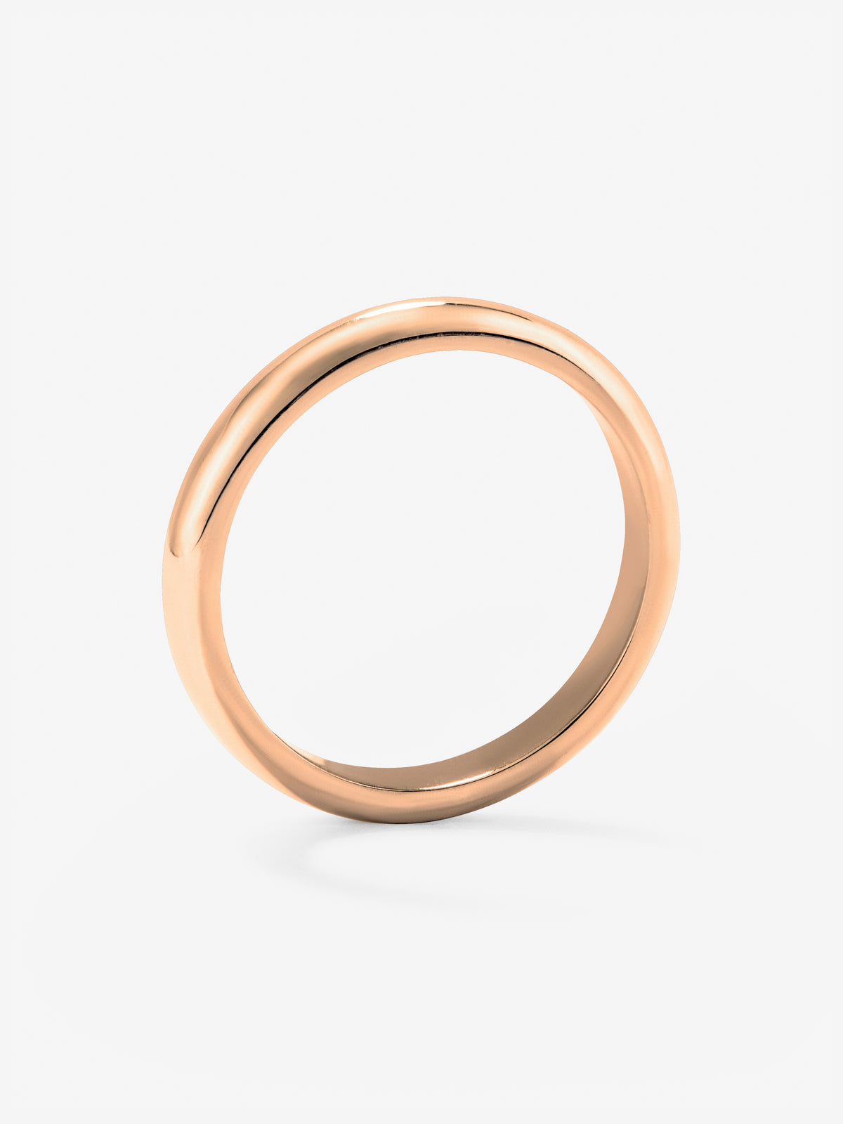 Alianza de boda de oro rosa de 18K