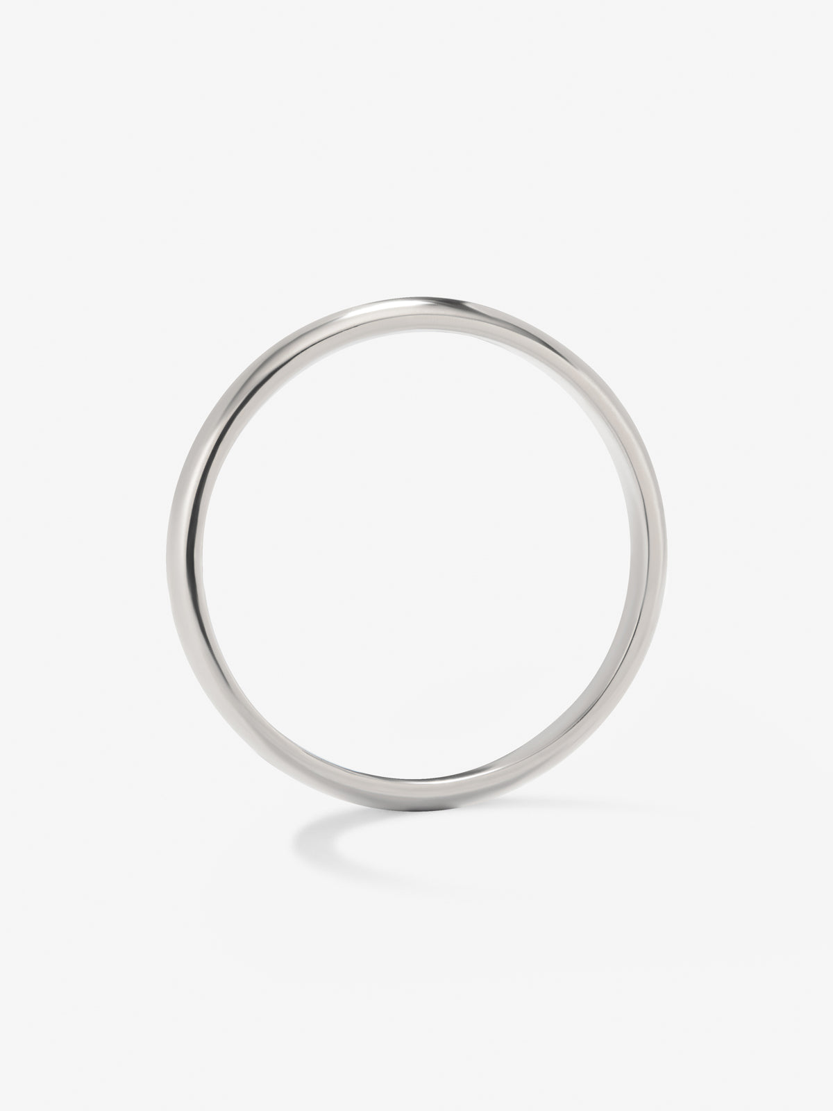 Alianza de boda de oro blanco de 18K