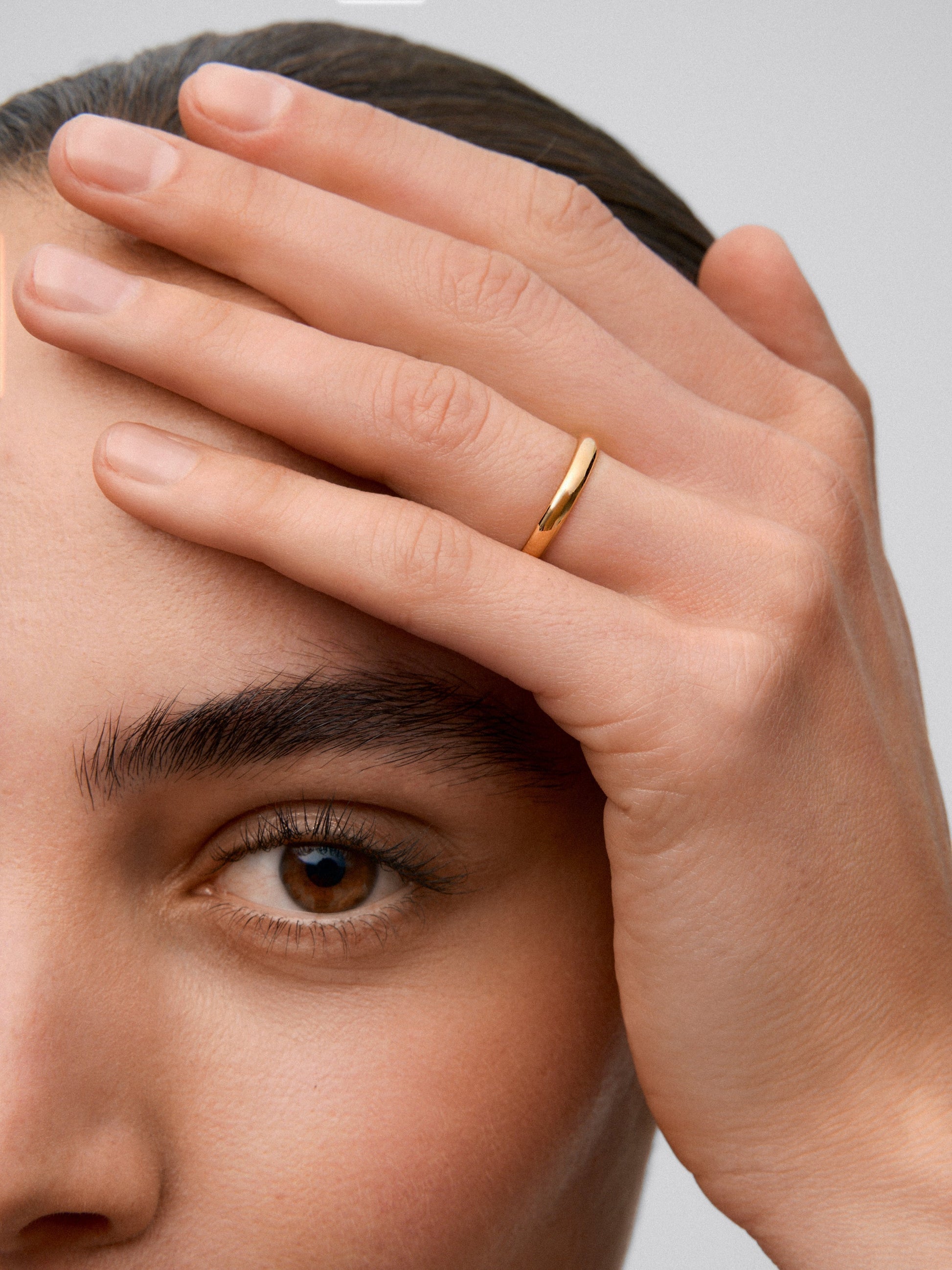 Alianza de boda de oro rosa de 18K