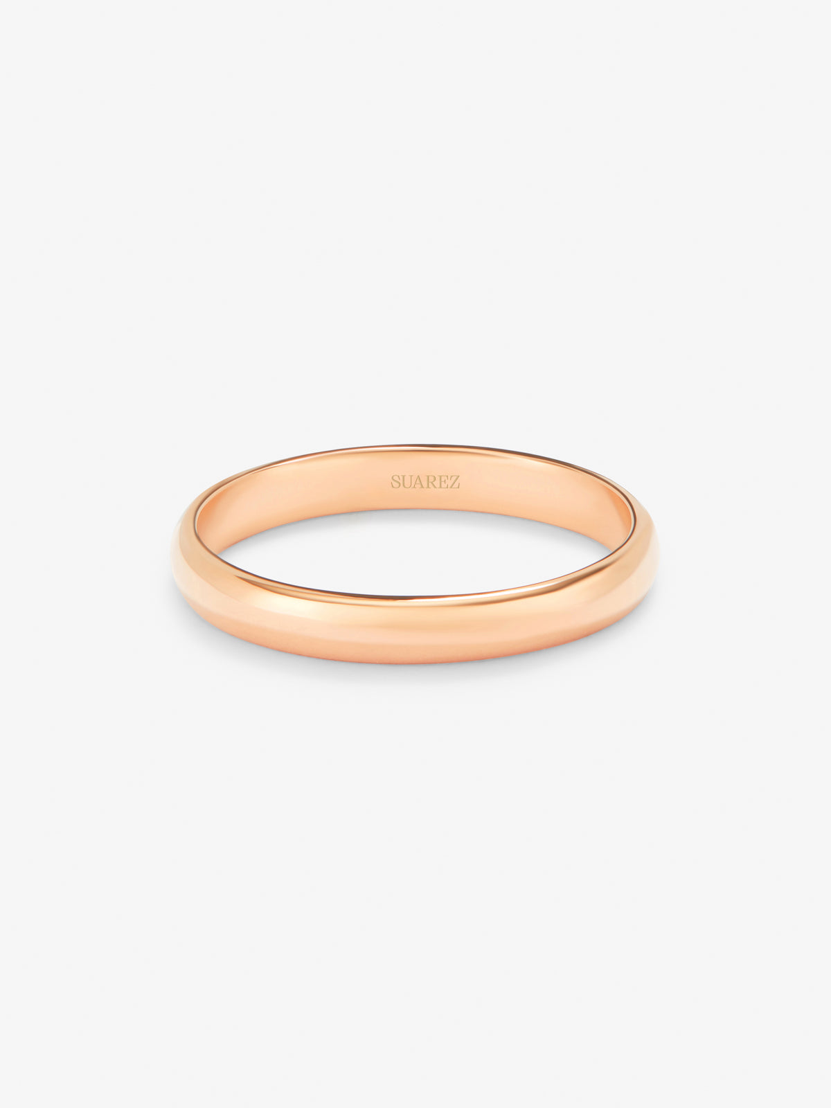 Alianza de boda de oro rosa de 18K