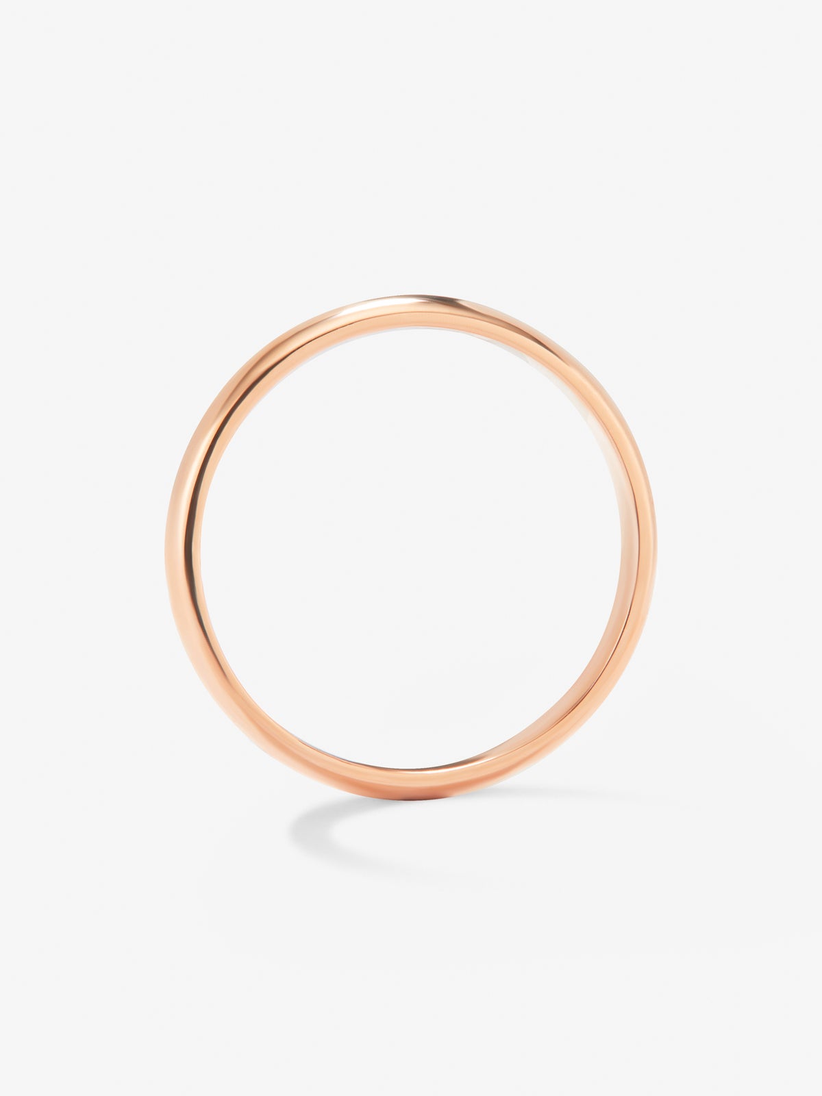 Alianza de boda de oro rosa de 18K