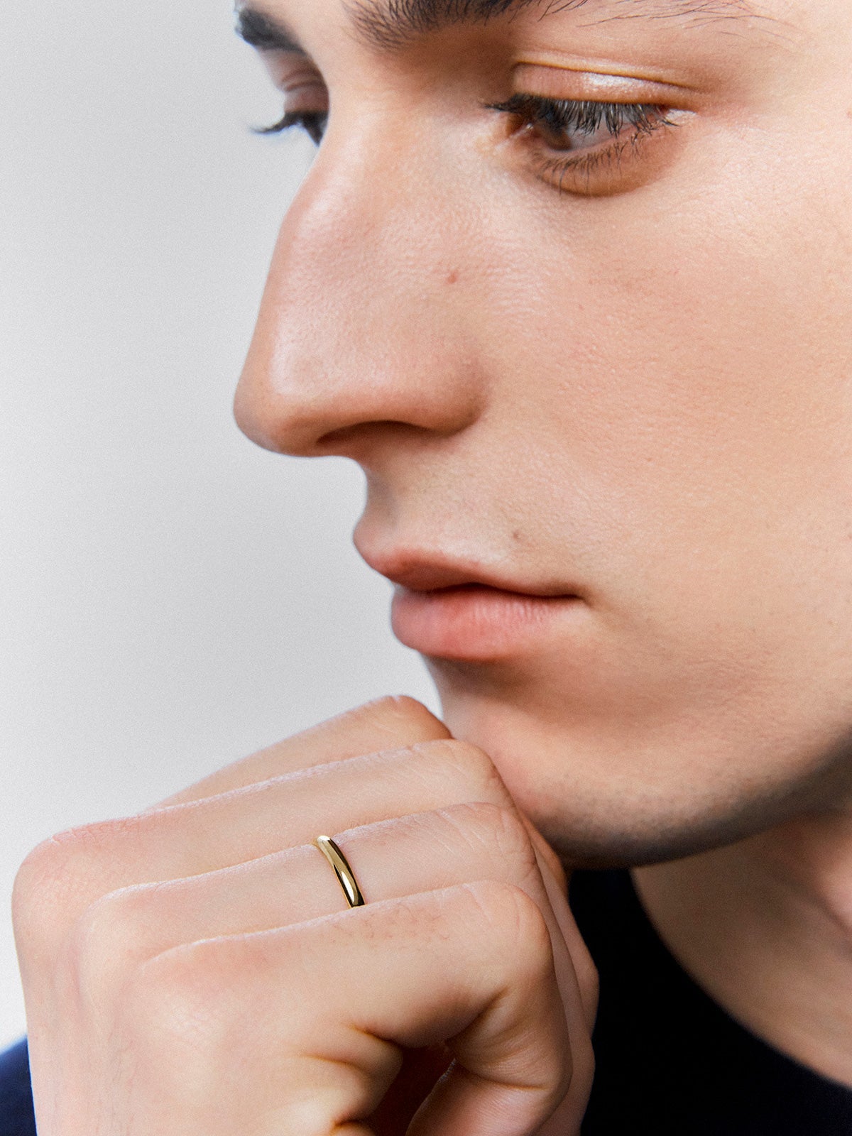 Alianza de boda de oro amarillo de 18K