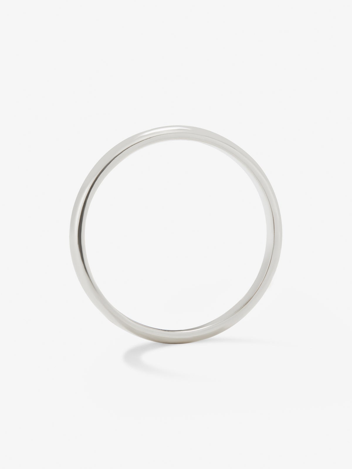 Alianza de boda de oro blanco de 18K