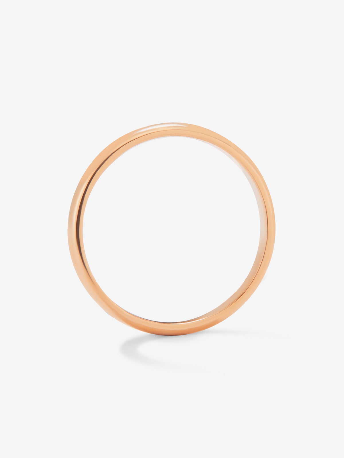 Alianza de boda de oro rosa de 18K de 2,30mm