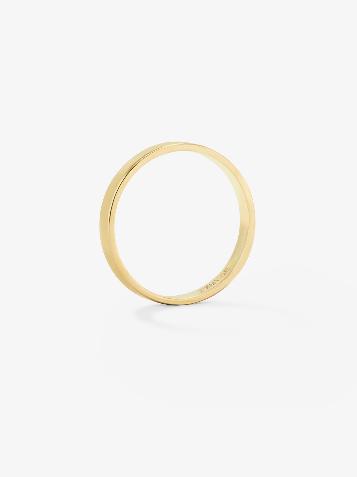 Alianza de boda de oro amarillo de 18K