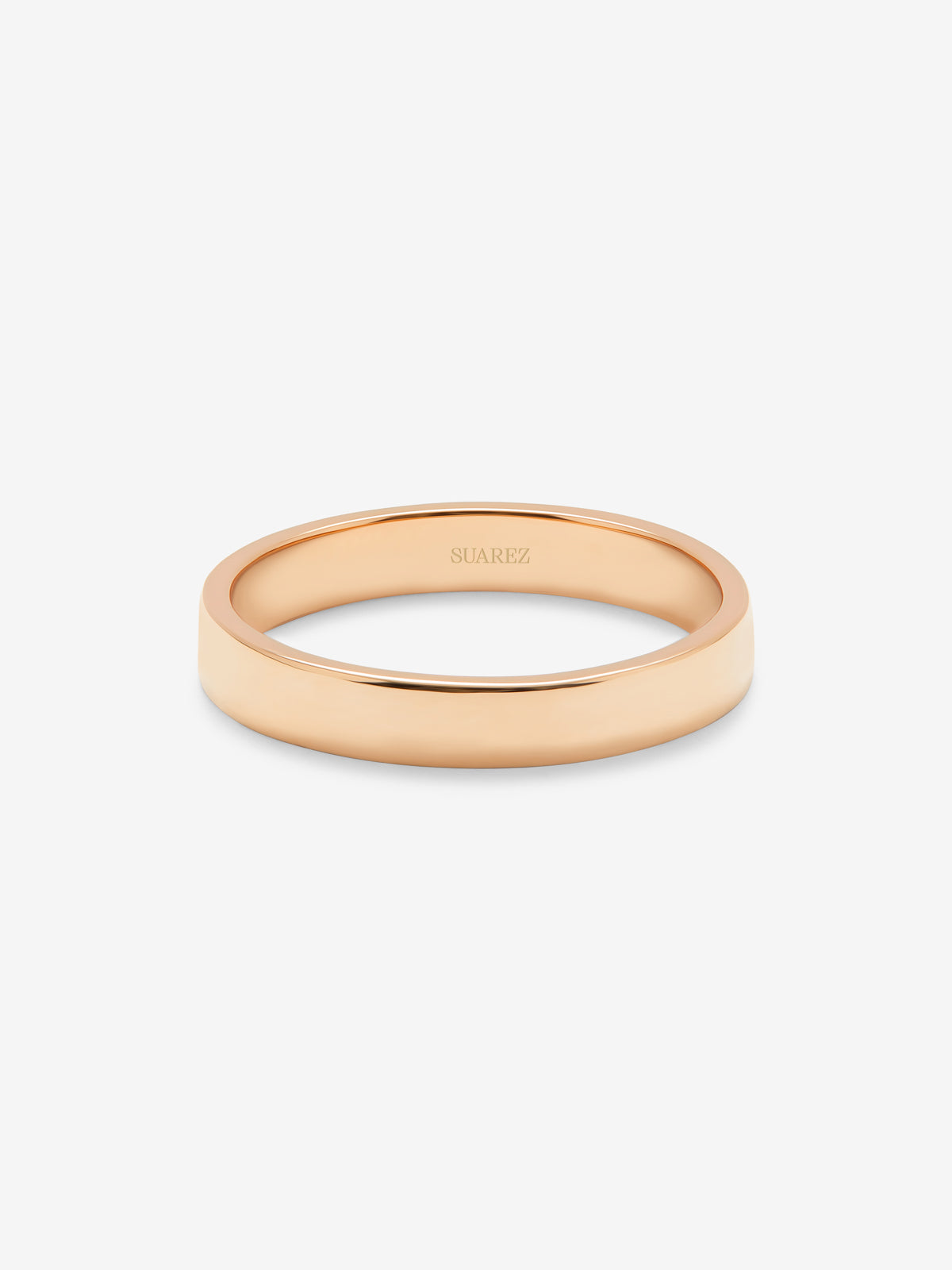 Alianza de boda de oro rosa de 18K