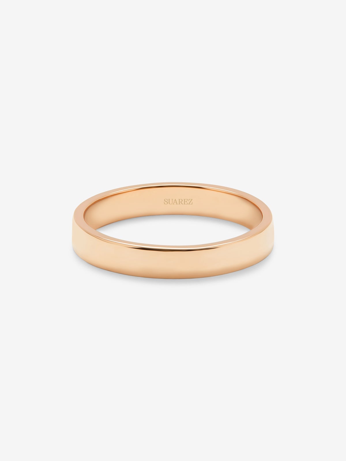 Alianza de boda de oro rosa de 18K