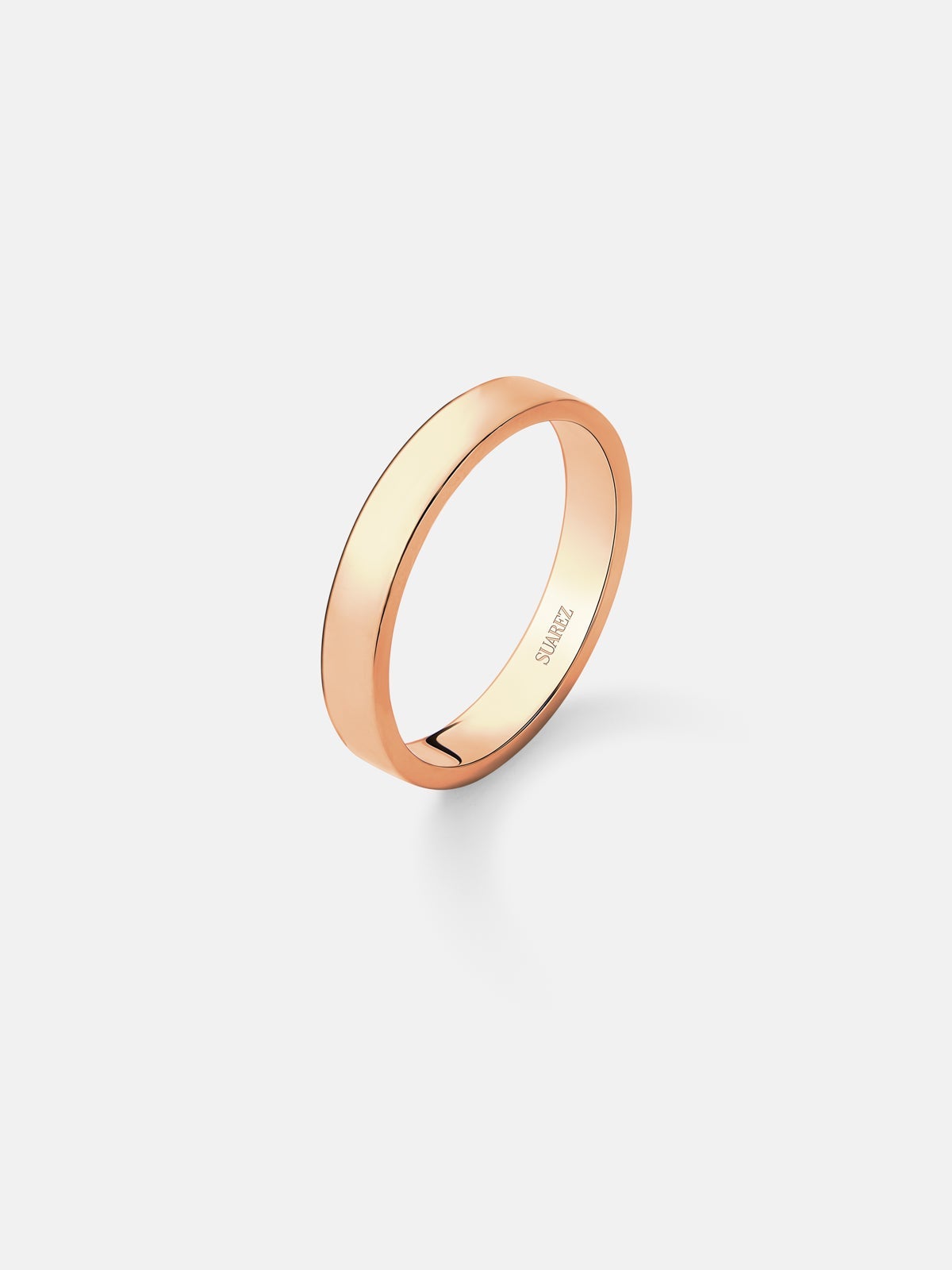 Alianza de boda de oro rosa de 18K