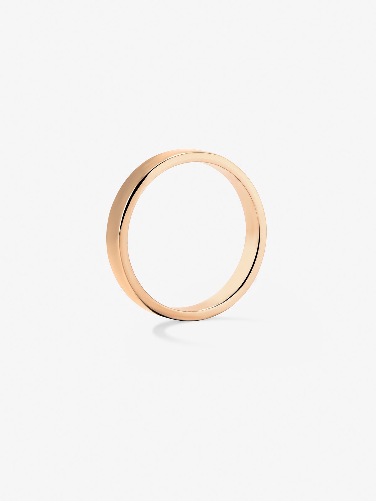 Alianza de boda de oro rosa de 18K