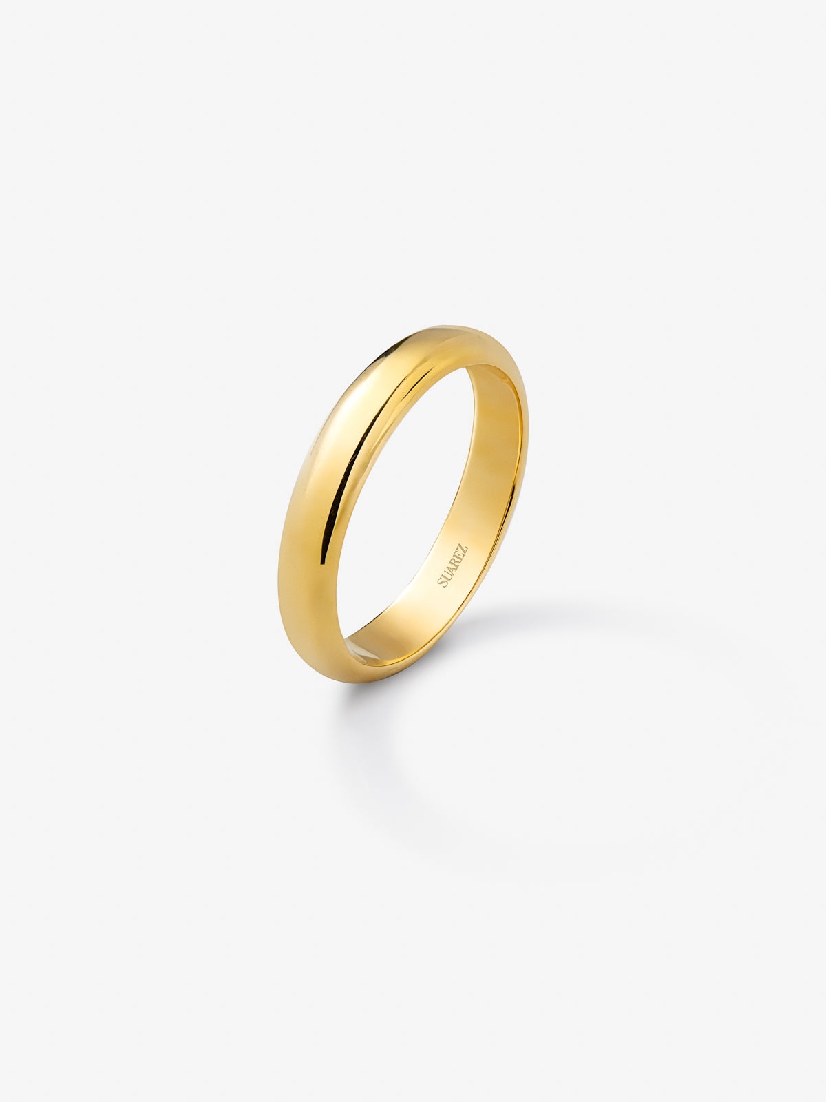 Alianza de boda de oro amarillo de 18K