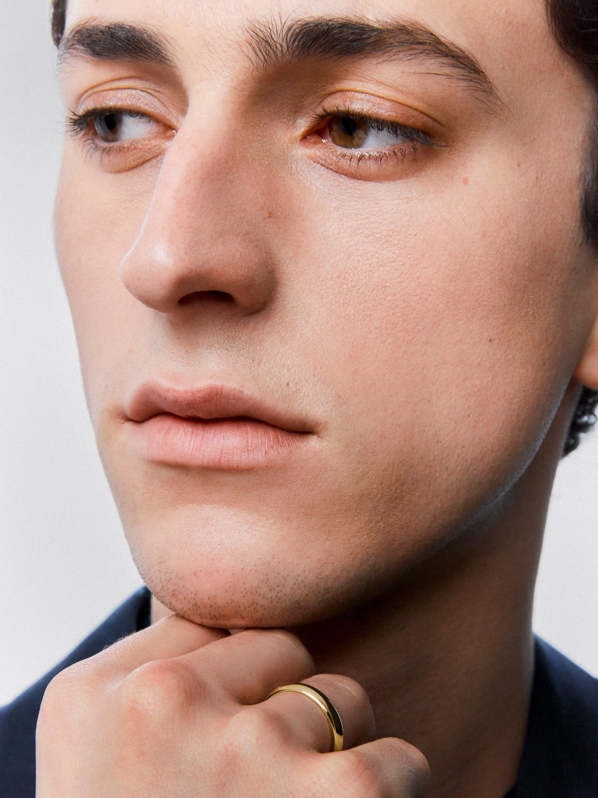 Alianza de boda de oro amarillo de 18K