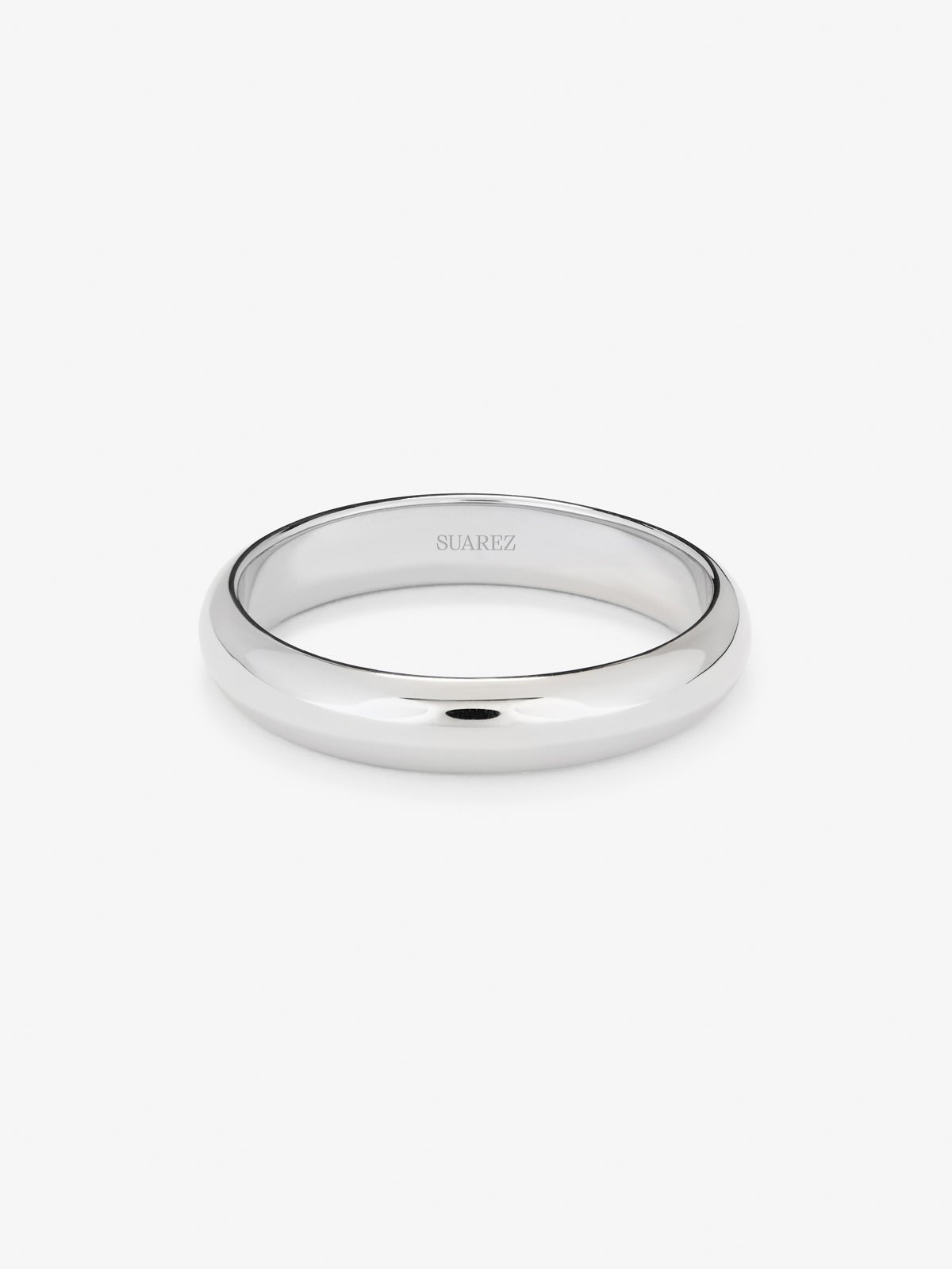 Alianza de boda de oro blanco de 18K