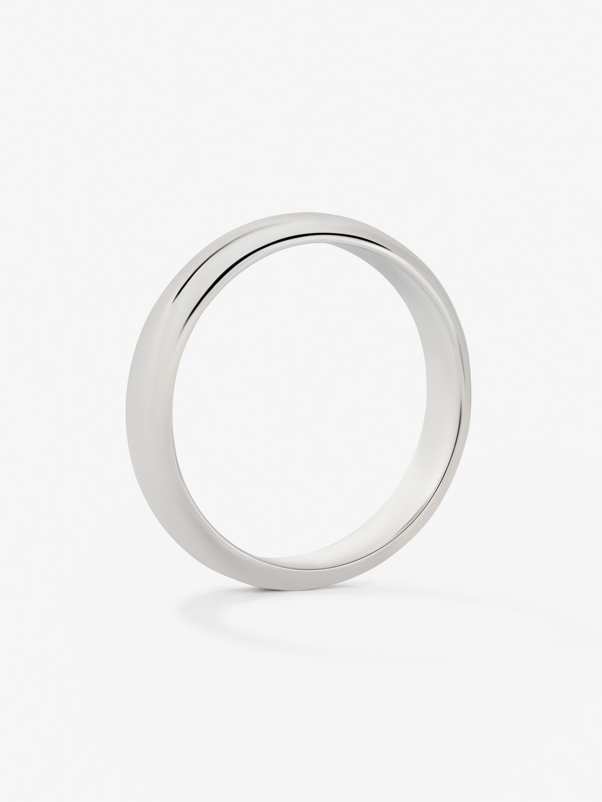 Alianza de boda de oro blanco de 18K