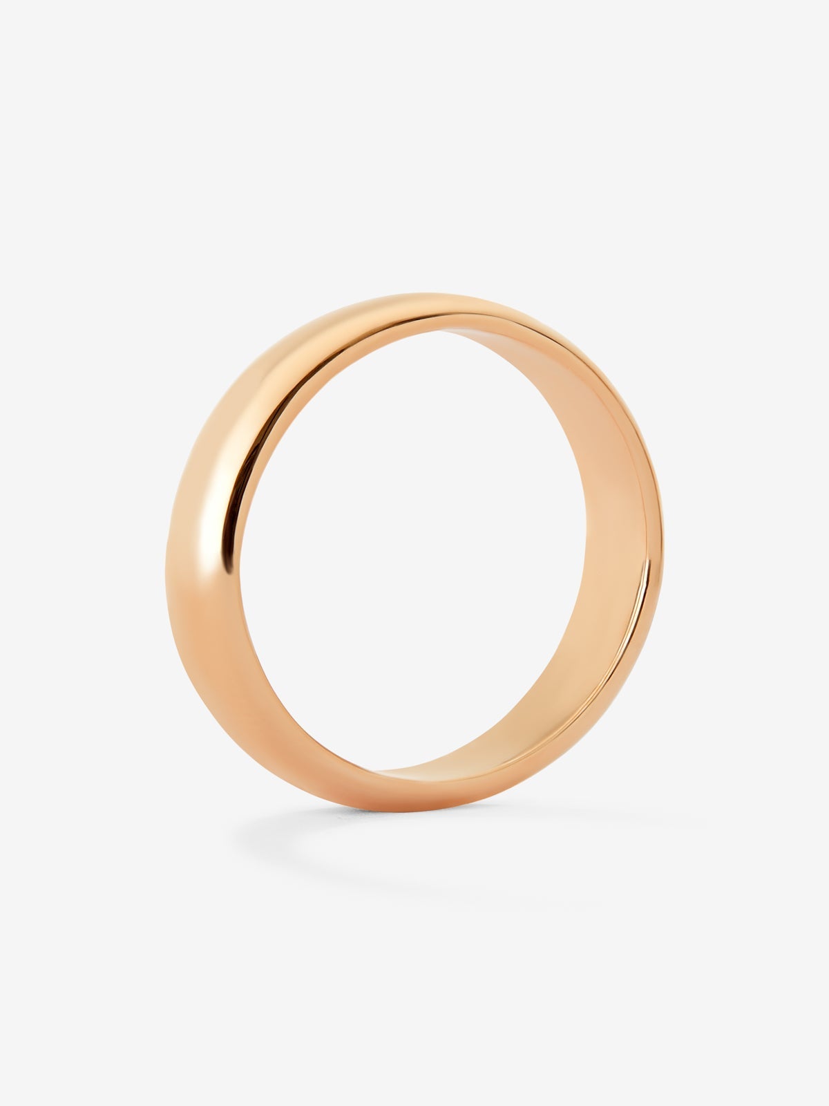 Alianza de boda de oro rosa de 18K