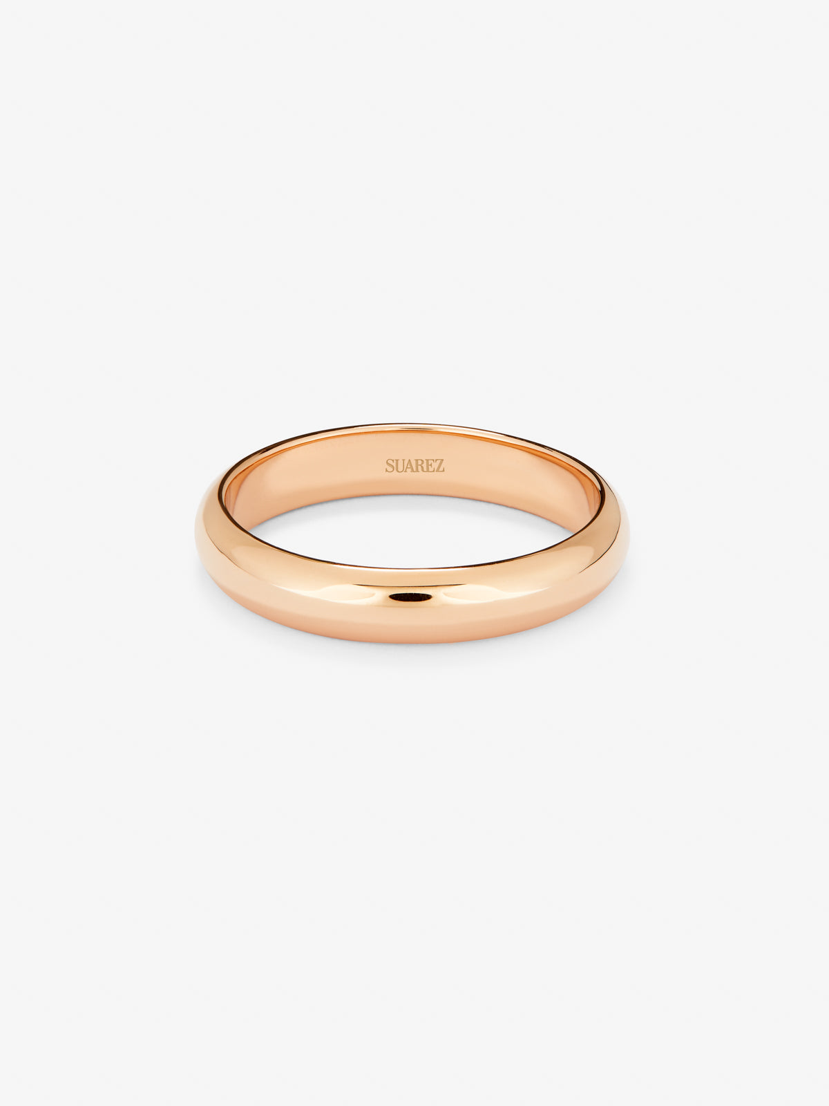Alianza de boda de oro rosa de 18K