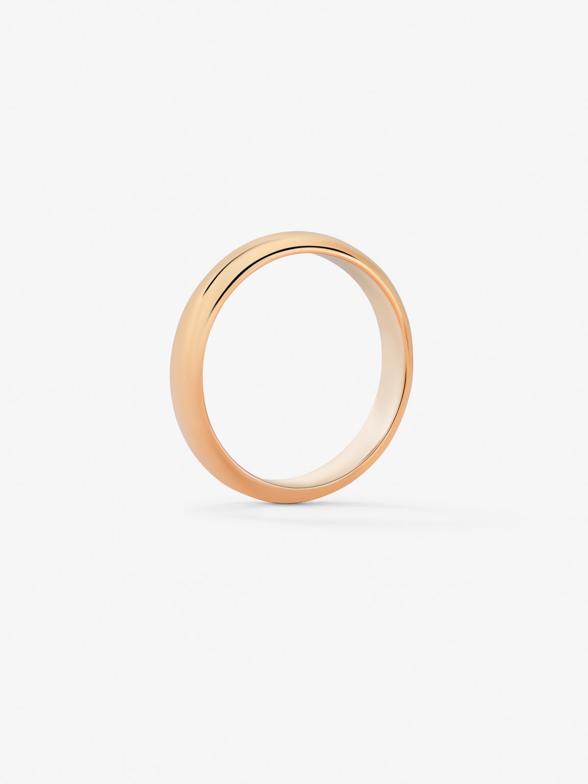 Alianza de boda de oro rosa de 18K