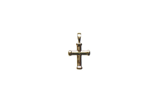 Charm cruz de oro amarillo de 18K