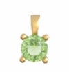 Charm de oro amarillo de 18K con peridoto verde en talla brillante