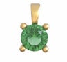 Charm de oro amarillo de 18K con turmalina verde en talla brillante