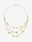 Collar triple de oro amarillo de 18K