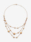 Collar triple de oro rosa de 18K