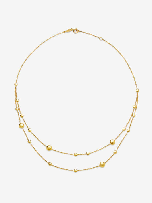 Colgante doble de oro amarillo de 18K