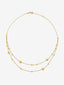 Colgante doble de oro amarillo de 18K