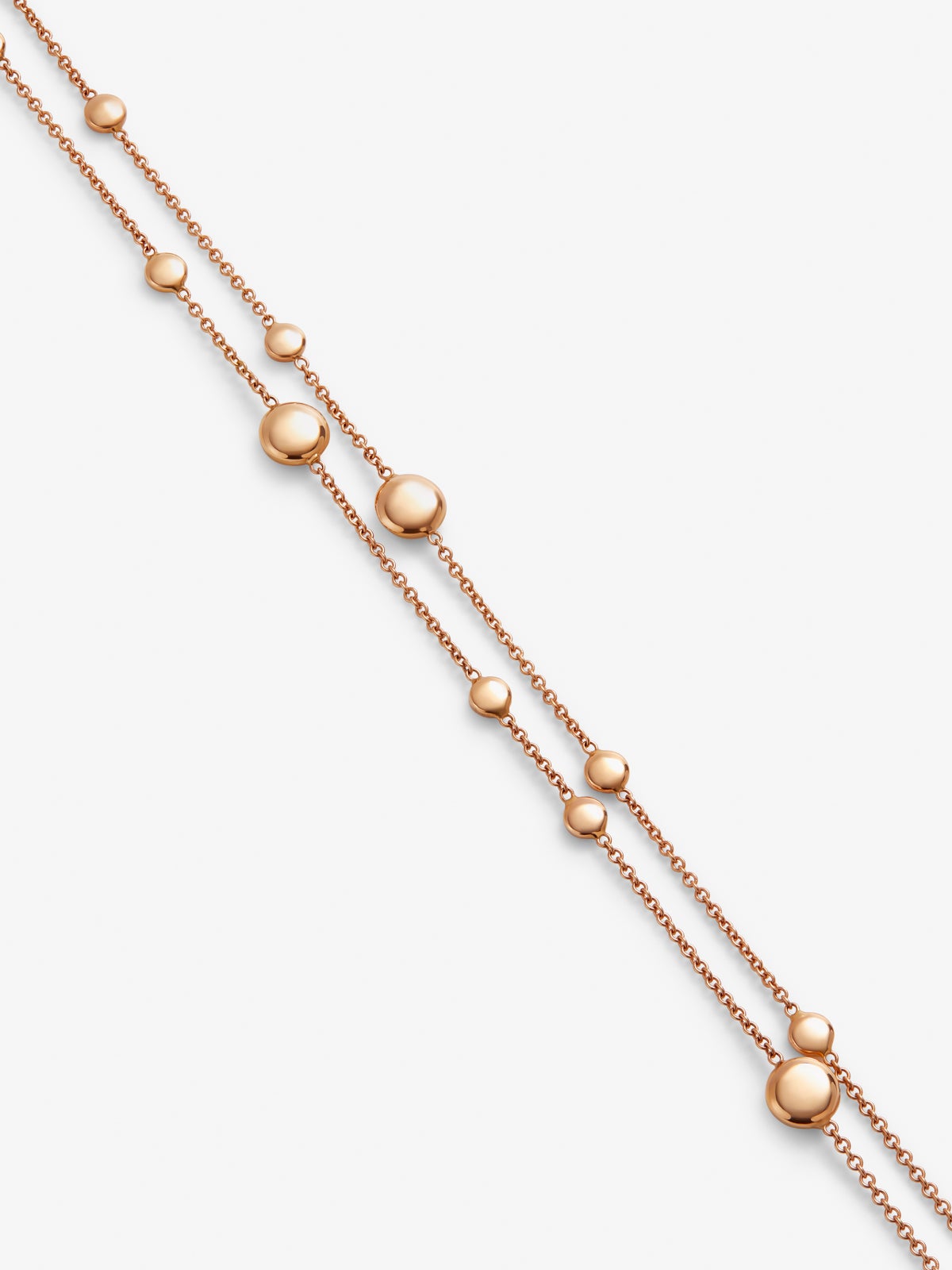Collar doble de oro rosa de 18K