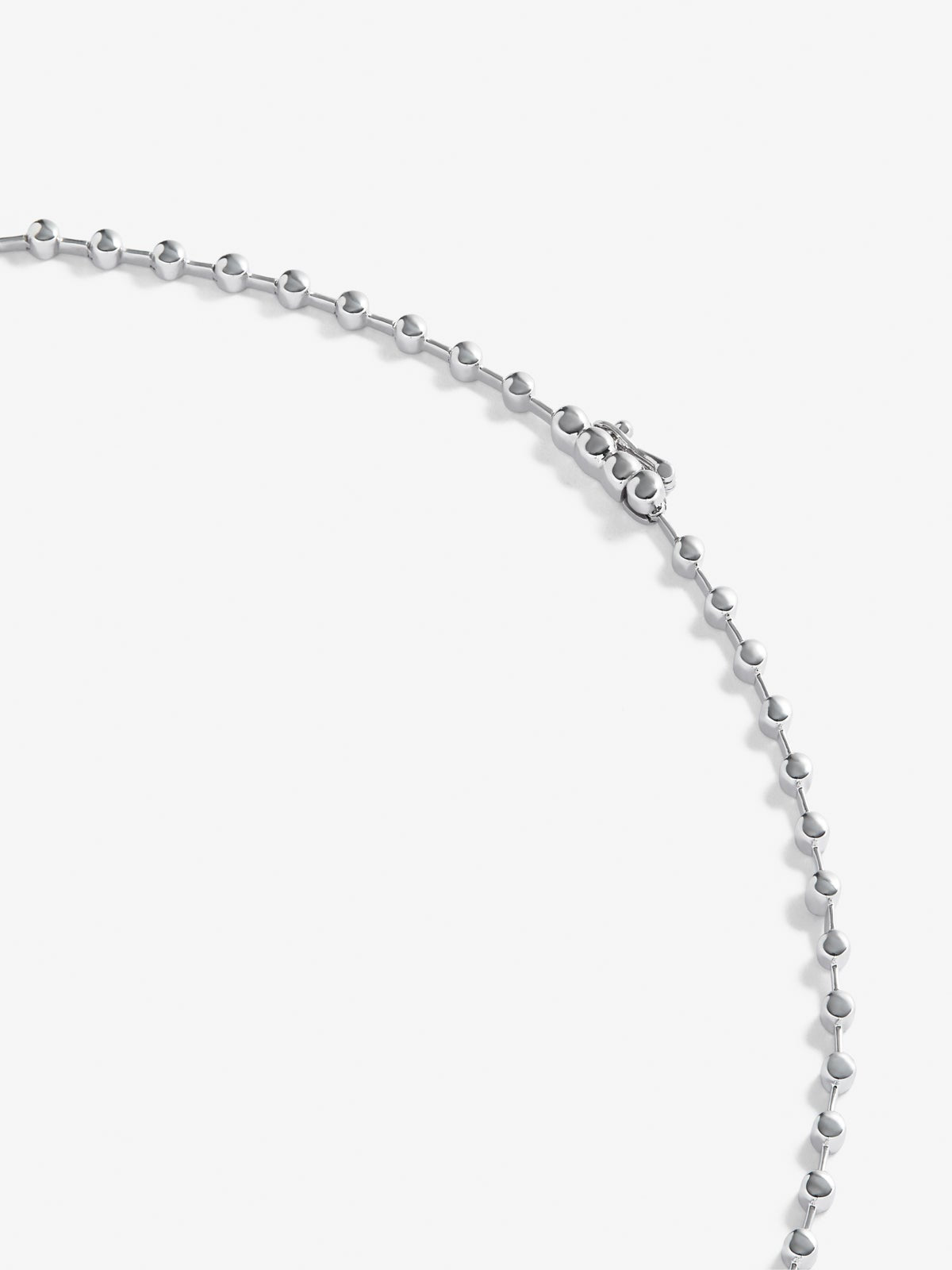 Collar de oro blanco de 18K con diamantes blancos en talla brillante de 2,61 cts