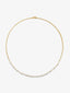 Collar de oro amarillo de 18K con diamantes blancos en talla brillante de 0,95 cts