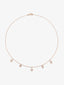 Collar gargantilla con estrellas de oro rosa de 18K con diamantes